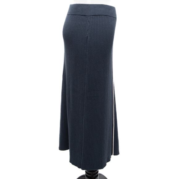 Revolve One Grey Day Silk Blend Sweater Skirt In Blue Size Medium - Picture 4 of 8